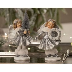 Engle  med klokke og juletr